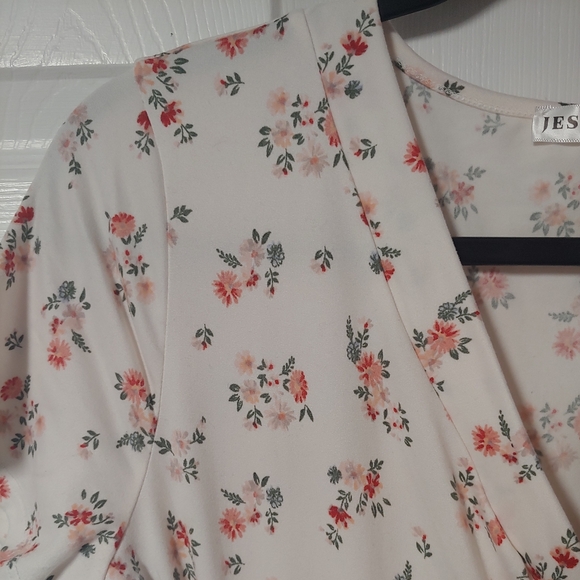 Floral JessaKae Faux Wrap Dress - Picture 3 of 7